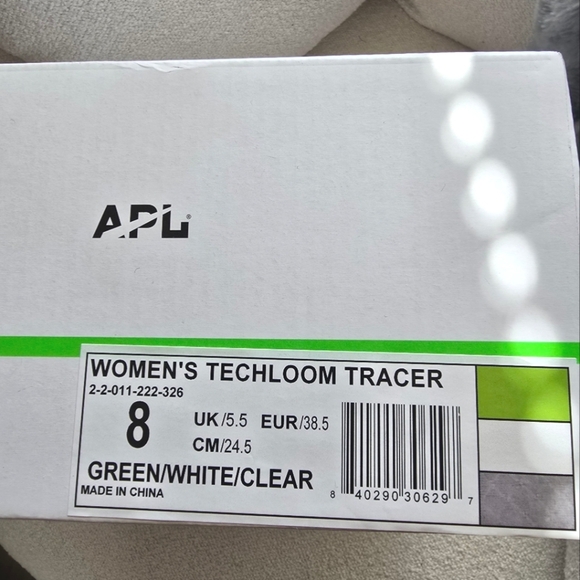 NIB! APL, Women's Techloom Tracer, Green/White/Clear, Size 8, MSRP $280 - Picture 6 of 6